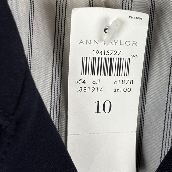 Ann Taylor Women Cropped Double Breasted Blazer Jacket Sz 10 Navy Classic Preppy - Picture 5 of 11